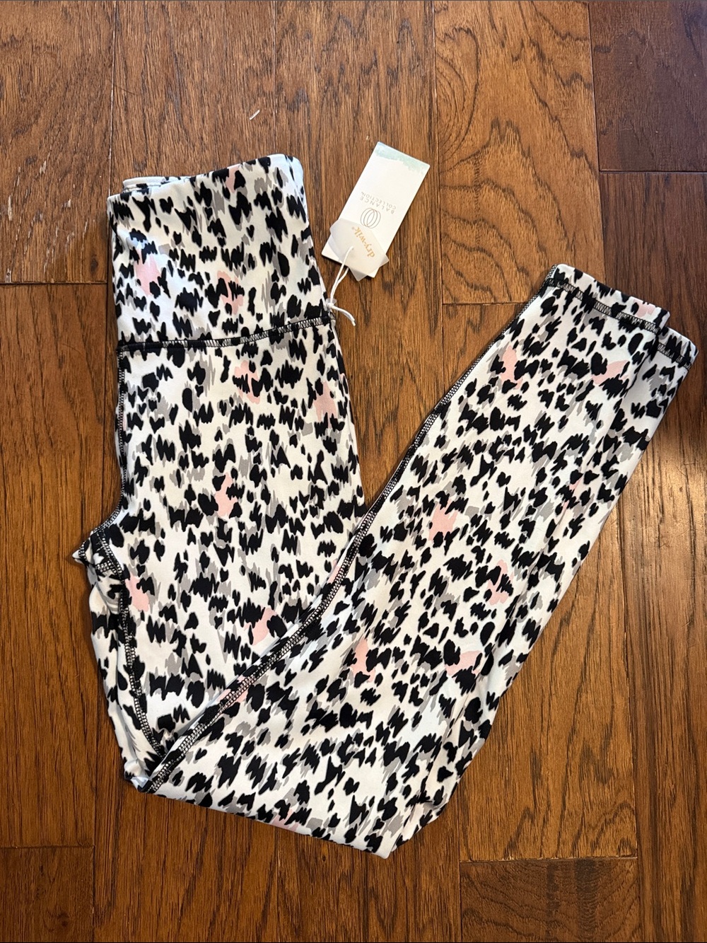 Balance Collection Pink & Black Animal Print High-Waist Leggings